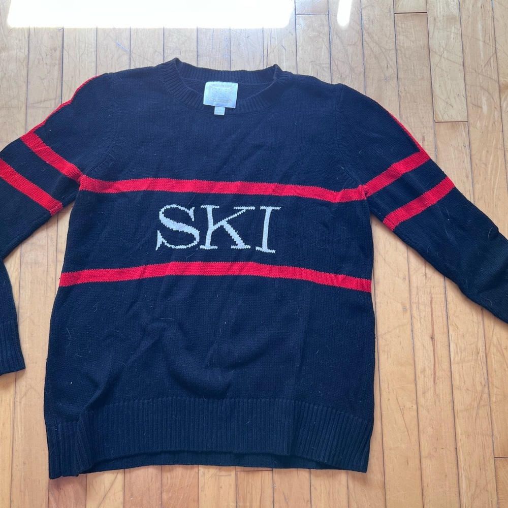 Sail to Sable Navy and Red Crewneck Sweater